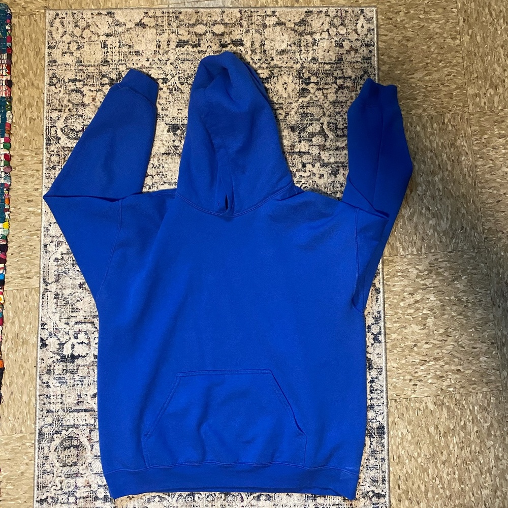 Blue Gildan hoodie